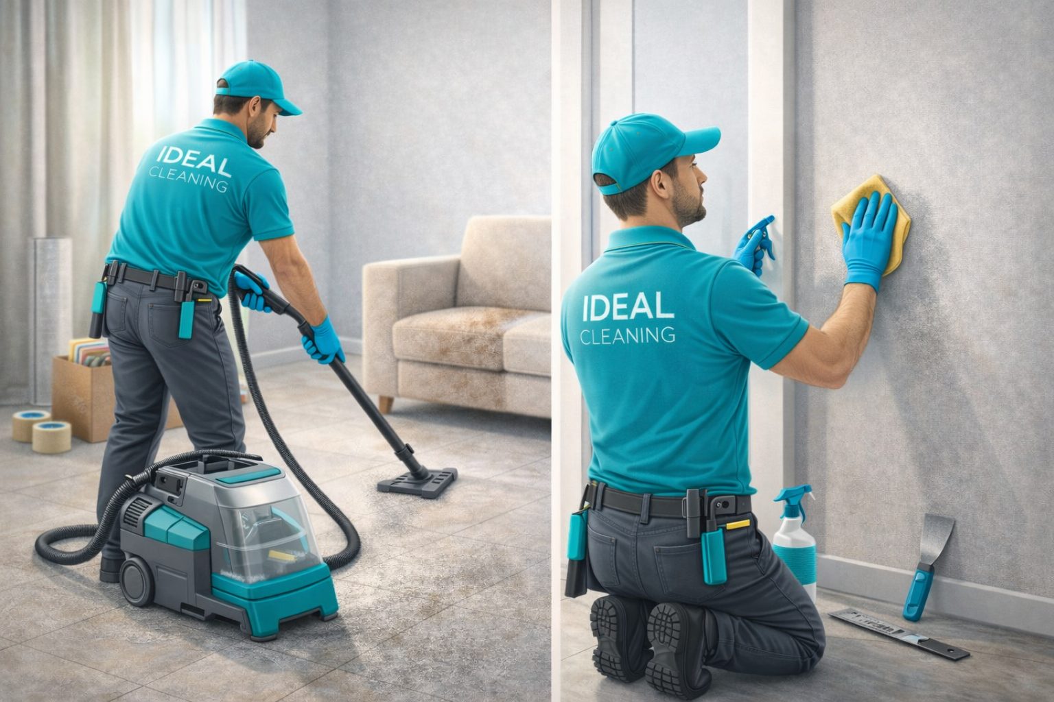 Прибирання після ремонту: клінинг IDEAL CLEANING видаляє будівельний пил і сліди матеріалів у квартирі.