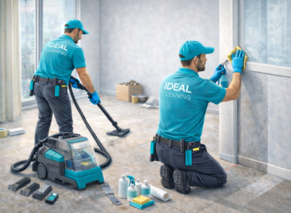 Уборка квартиры после ремонта: клинеры IDEAL CLEANING удаляют строительную пыль HEPA-пылесосом и снимают следы клея со светлых поверхностей.