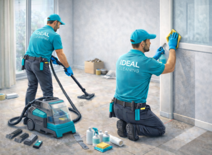 Профессиональный клининг после ремонта: специалисты IDEAL CLEANING убирают строительную пыль и следы материалов.