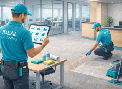Офісне прибирання: спеціалісти IDEAL CLEANING оцінюють ціну та обсяг робіт у сучасному офісі.